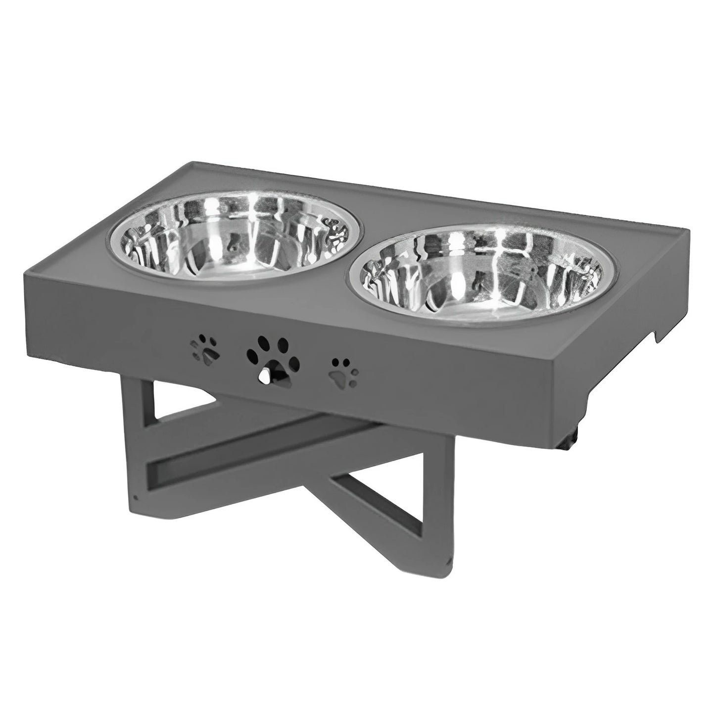 Stainless Steel Elevated Dog Bowl Non-Slip and No Spill Design