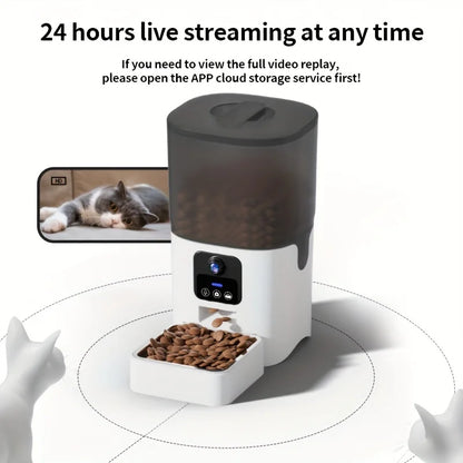 Automatic feeder visual cat/dog food wifi intelligent timed quantitative pet food dispenser