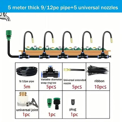 Universal Automatic Irrigation Sprinkler Kit Rotating Copper Nozzle Sprinkler