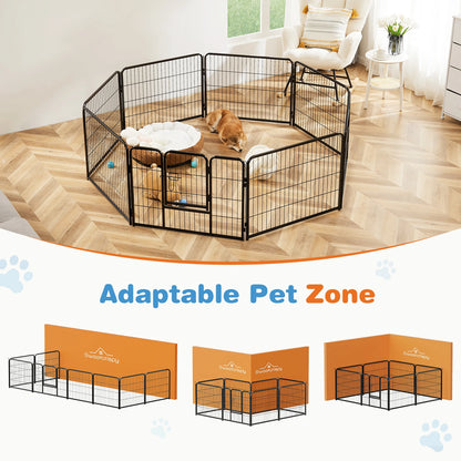 8 Panel Dog Playpen Indoor / Outdoor with Gate