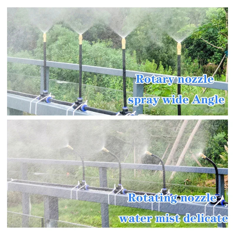 Universal Automatic Irrigation Sprinkler Kit Rotating Copper Nozzle Sprinkler