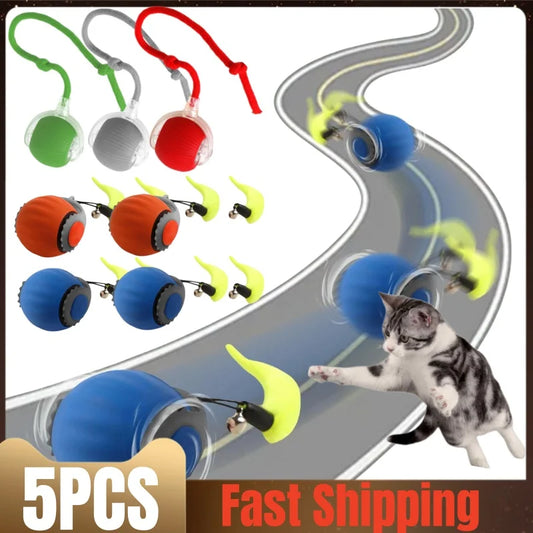 Cat Interactive Automatic Rolling Ball with Faux Tail