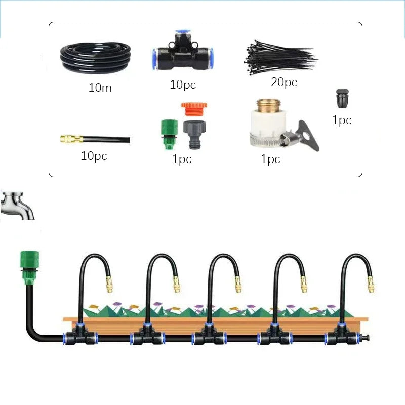 Universal Automatic Irrigation Sprinkler Kit Rotating Copper Nozzle Sprinkler