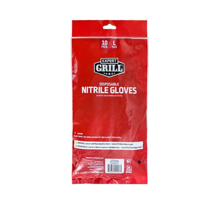 10PK Disposable Gloves, Food Safe Black Nitrile, Powder Free