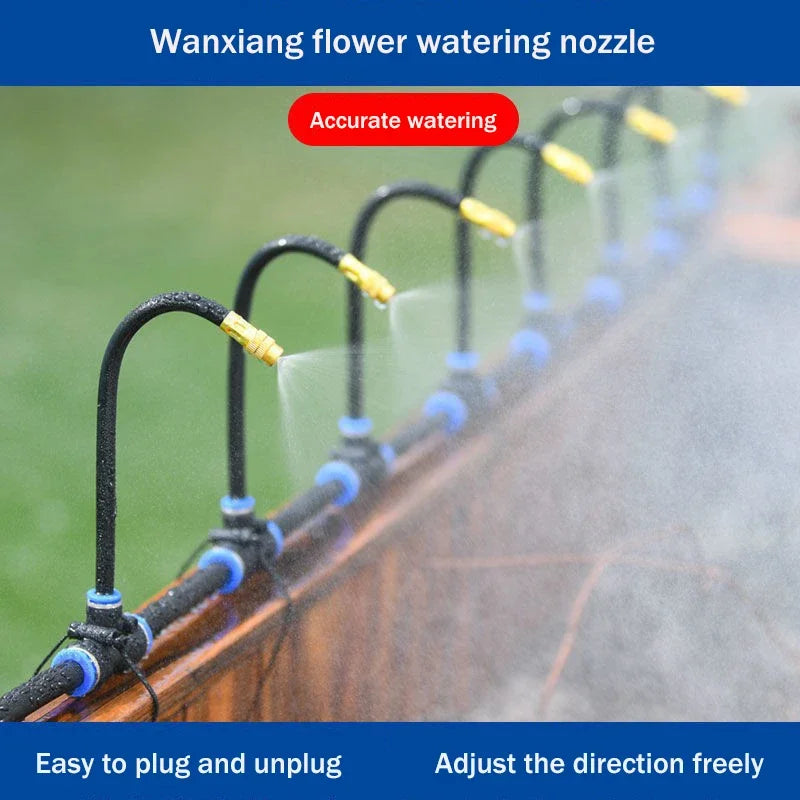 Universal Automatic Irrigation Sprinkler Kit Rotating Copper Nozzle Sprinkler