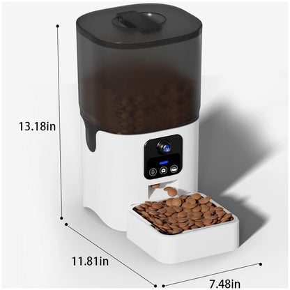 Automatic feeder visual cat/dog food wifi intelligent timed quantitative pet food dispenser