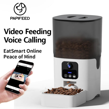 Automatic feeder visual cat/dog food wifi intelligent timed quantitative pet food dispenser