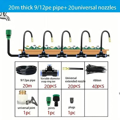 Universal Automatic Irrigation Sprinkler Kit Rotating Copper Nozzle Sprinkler