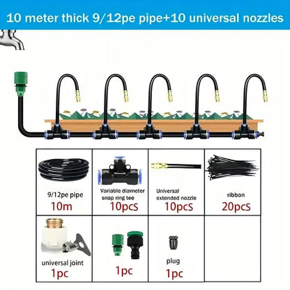 Universal Automatic Irrigation Sprinkler Kit Rotating Copper Nozzle Sprinkler