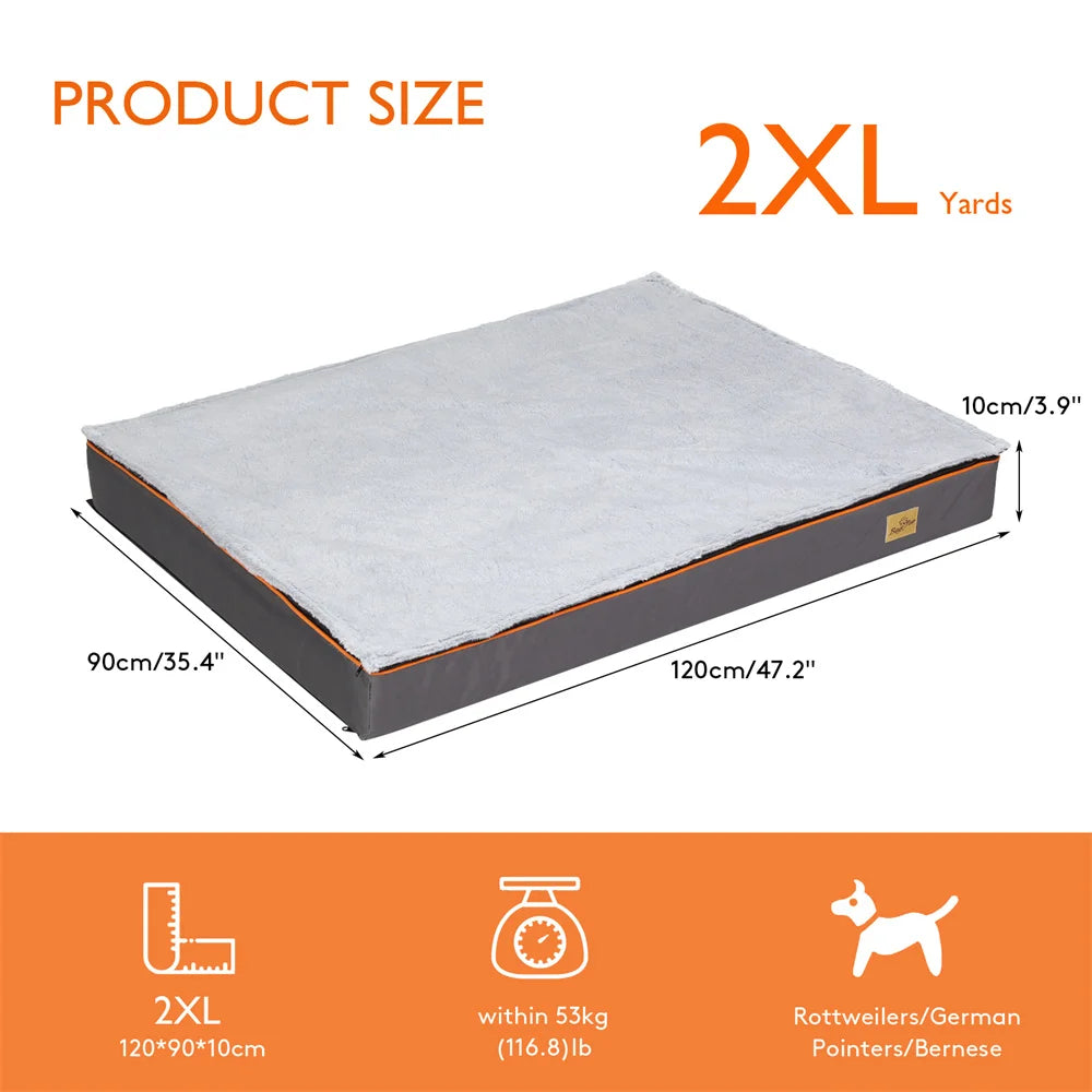 Premium Large Orthopedic Memory Foam Dog Bed Waterproof Washable Water Resistant