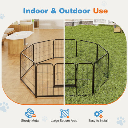 8 Panel Dog Playpen Indoor / Outdoor with Gate