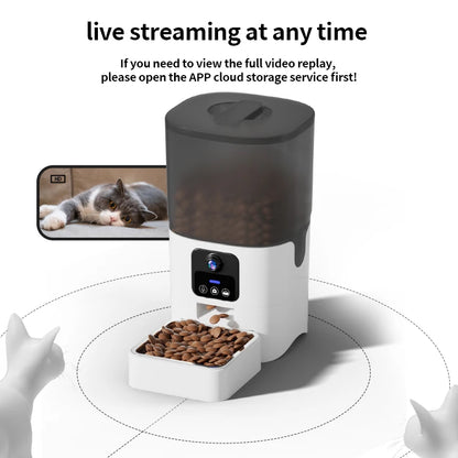 Automatic feeder visual cat/dog food wifi intelligent timed quantitative pet food dispenser